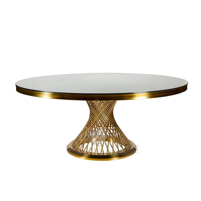 Modern round Marble Table and Steel-Chair Dining Room Furniture for Restaurant Hotel Home Villa