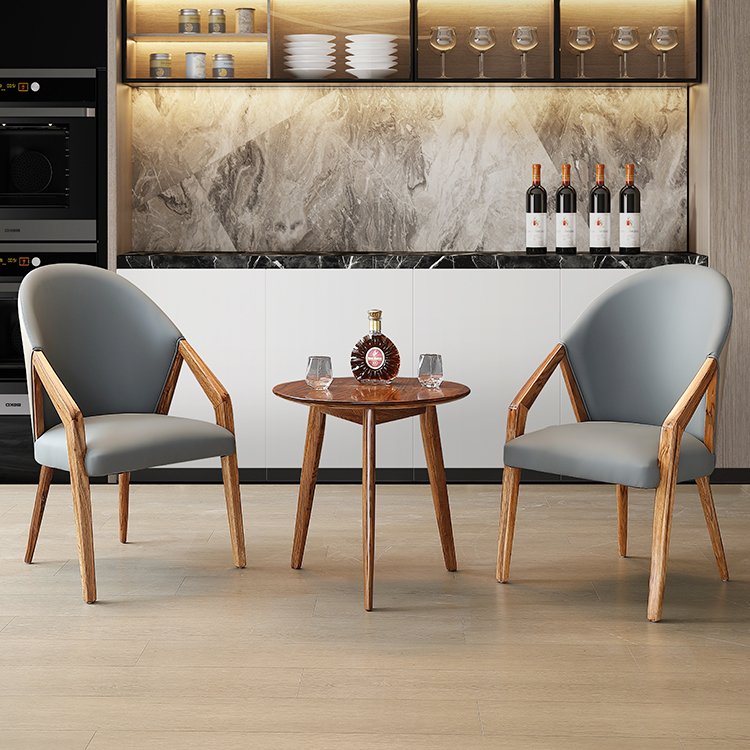 Latest Gorgeous Luxury Restaurant Furniture Wood Frame Chair Stone Top Dining Table Dining Table and Chair Set For Living Room