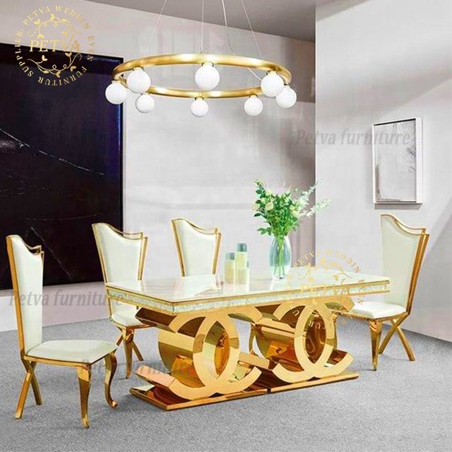 S shape cheap banquet event Stainless Steel Wedding Table for events wedding plastic round dining table