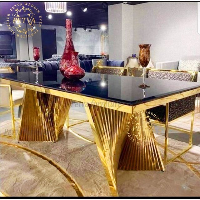 S shape cheap banquet event Stainless Steel Wedding Table for events wedding plastic round dining table