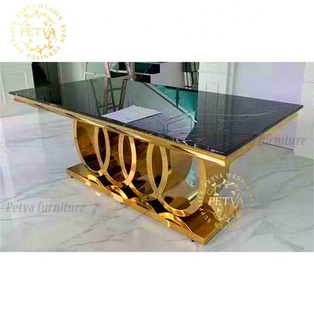S shape cheap banquet event Stainless Steel Wedding Table for events wedding plastic round dining table