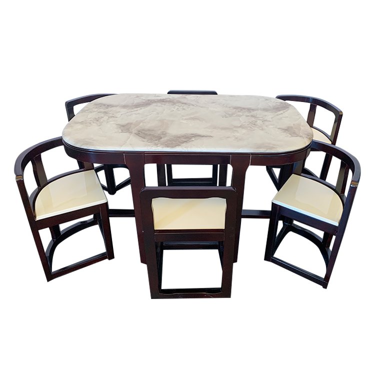 Kitchen dining table set economic price marble daining table set modern juego de comedor barato