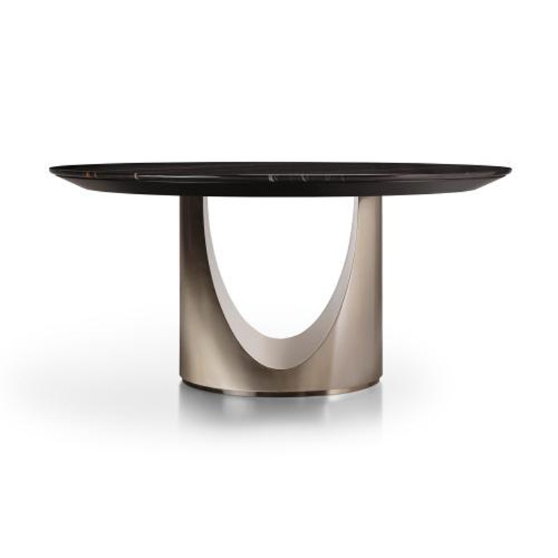 Italy luxury marble multifunctional dining table stainless steel living room oval coffee table can be customized coffee table
