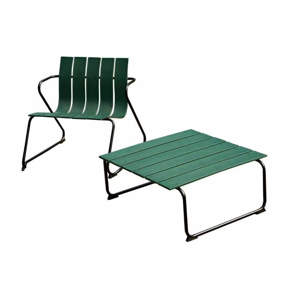 Minimalist Modern Pastoral Style round Outdoor Dining Table and Chair Set Garden Furniture