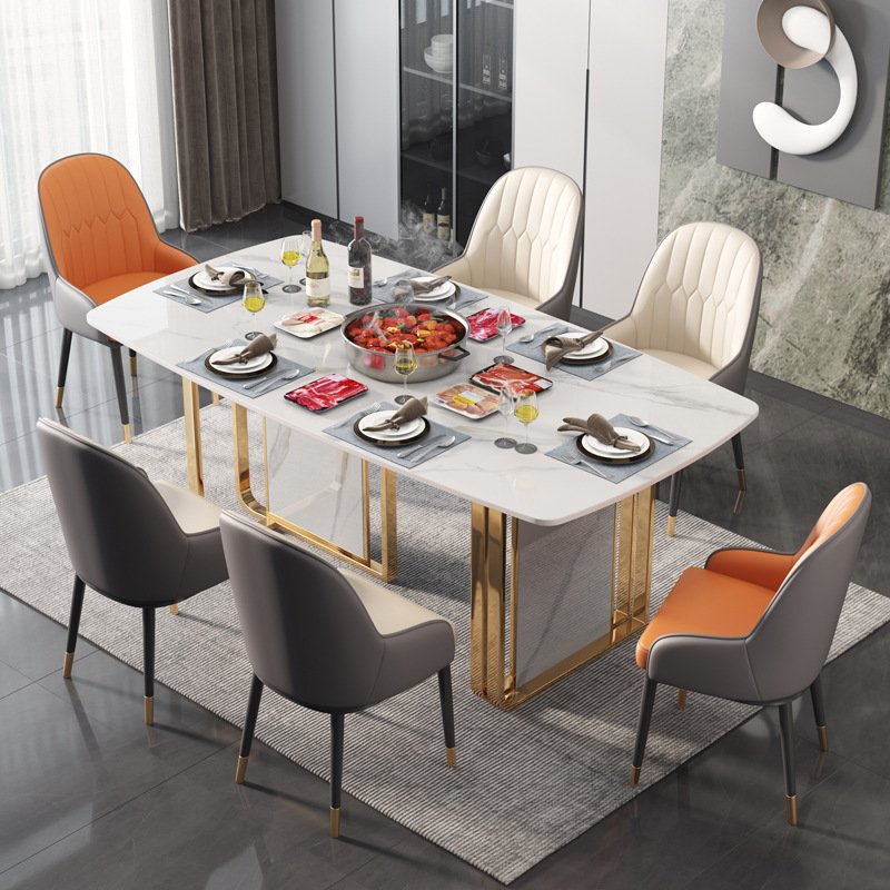 square dining table for 8 seater black night stone antique kitchen marble top modern dinning table and chairs set