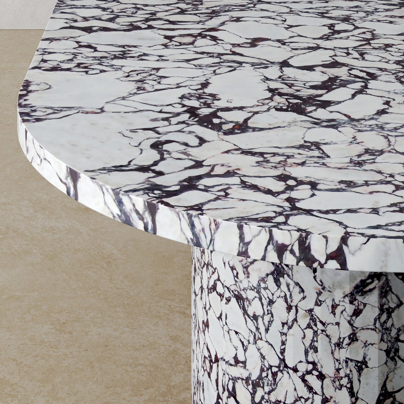 Self Owned Brand Modern Fashion Black And White Zebra Crack Artistic Design Oval Solid Stone Dining Table