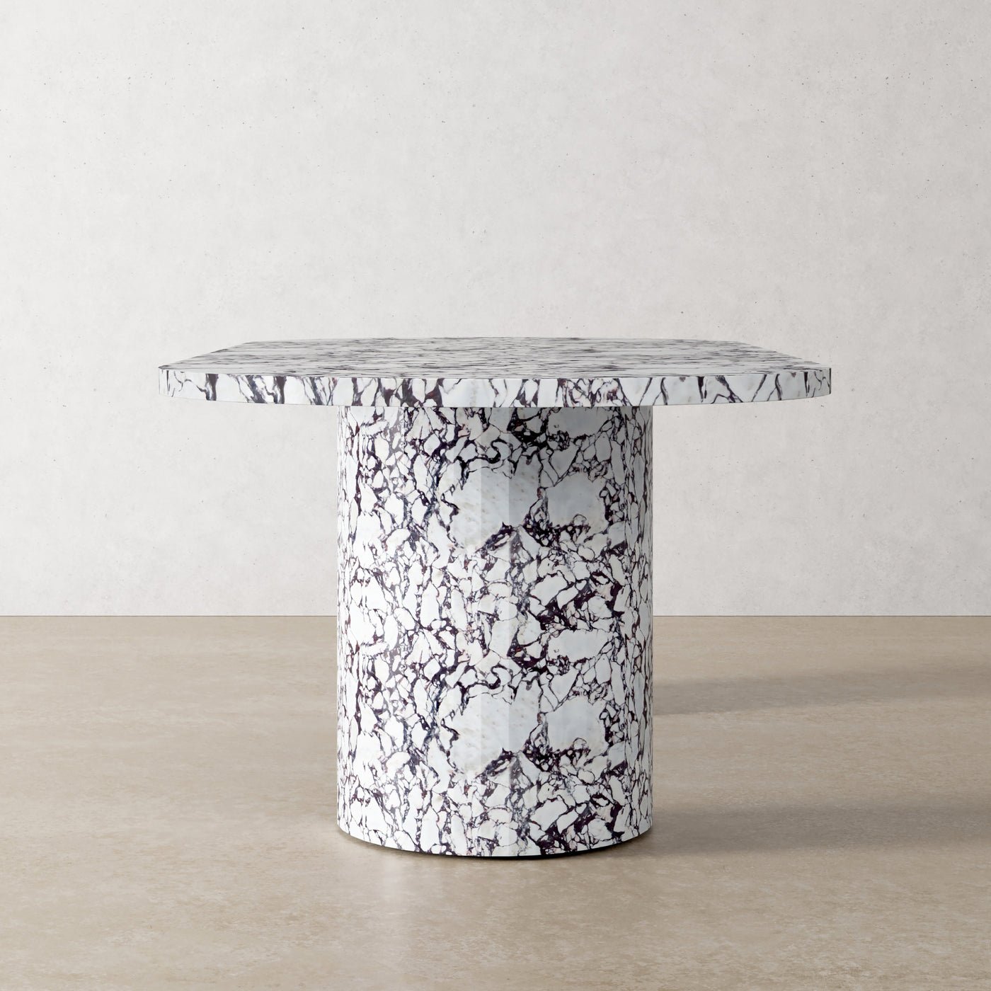Self Owned Brand Modern Fashion Black And White Zebra Crack Artistic Design Oval Solid Stone Dining Table