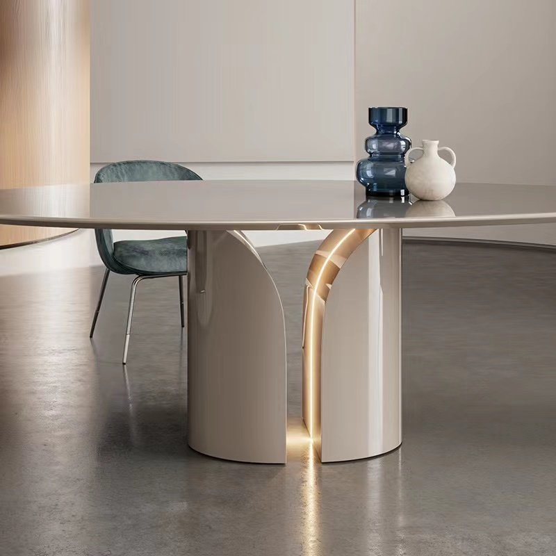 Italian Style Minimal Light Luxury dining table for restaurant Water Drop Alien High End french style console table
