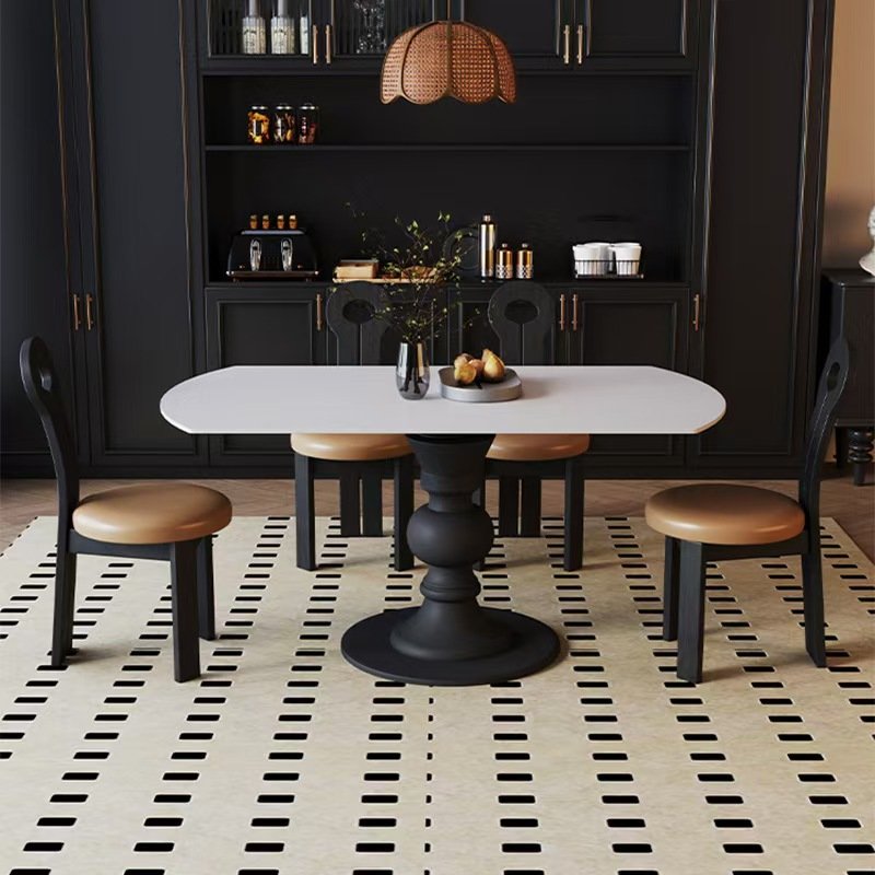 High quality customized modern apartment dining table, oval shaped luxury restaurant dining table