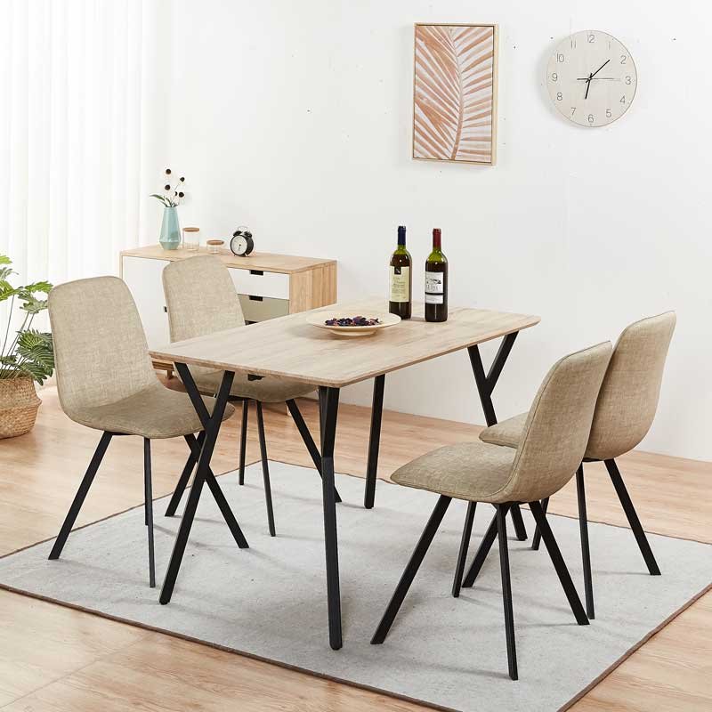 Home Furniture Wood Dining Table Set Kitchen Adjustable Modern 4 Seater with Chairs Living Furniture Top Grade Morden Simple