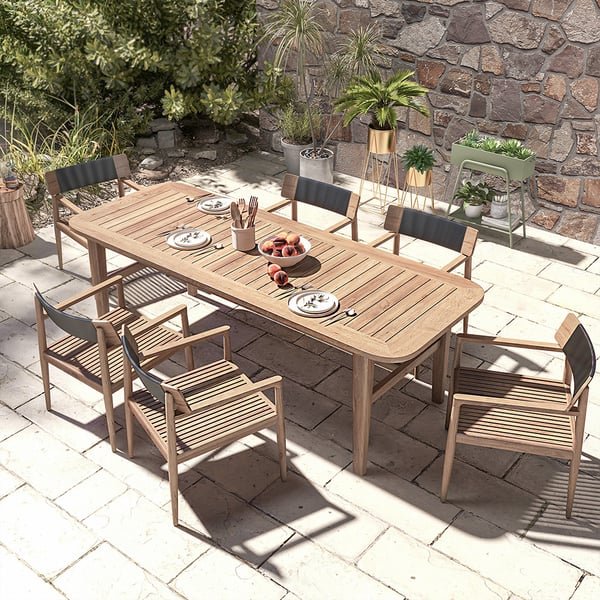 Luxury Modern Outdoor Dining Table And Chair Set 10 Person Patio Square Outdoor Dining Set