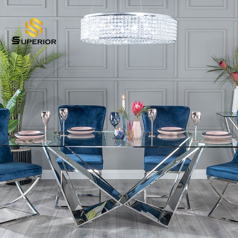 dining table set 6 seater luxury dinning table and chair set for 6 dining glass table set