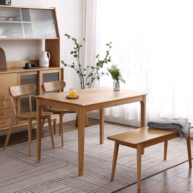 Hot Sale Canteen Furniture Set Luxury Solid Wood Dining Table Modern Dining Table Set for Favorable Price