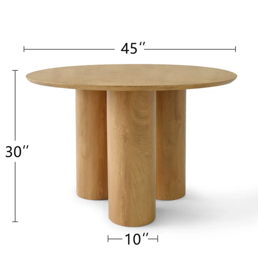 Guney 45" Round Solid Wood Dining Table Customized Manufacturer Collection furniture