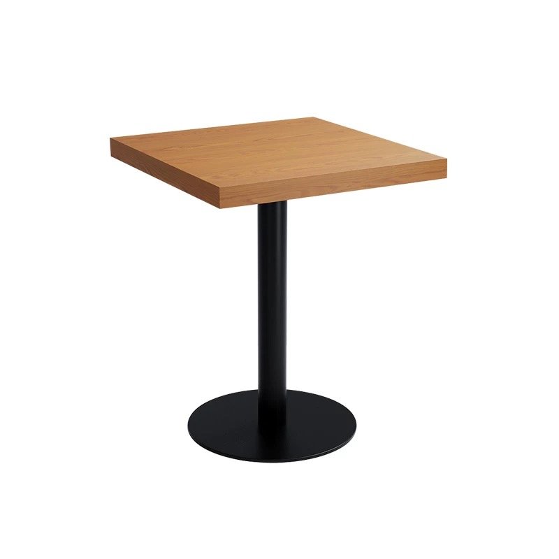 Cafe milk tea dessert shop table chair Japanese solid wood dining chairs semi-circular square dining table customization