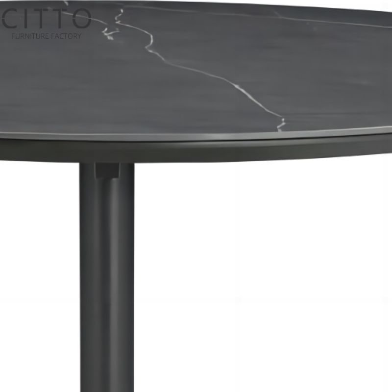 New Light Luxury Stone Dining Table and Chair Combination Round Dining Table Modern Turntable Rock Slab Italian Dining Table