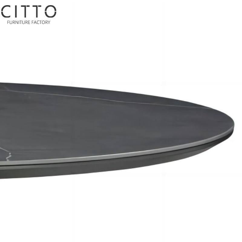 New Light Luxury Stone Dining Table and Chair Combination Round Dining Table Modern Turntable Rock Slab Italian Dining Table