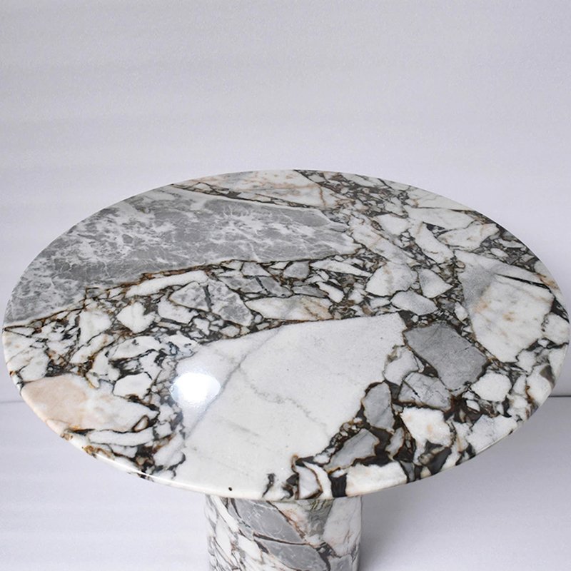 Customized High Quality Small Size Dining Table Restaurant Hotel Galaxy Blue Round Marble Dining Table