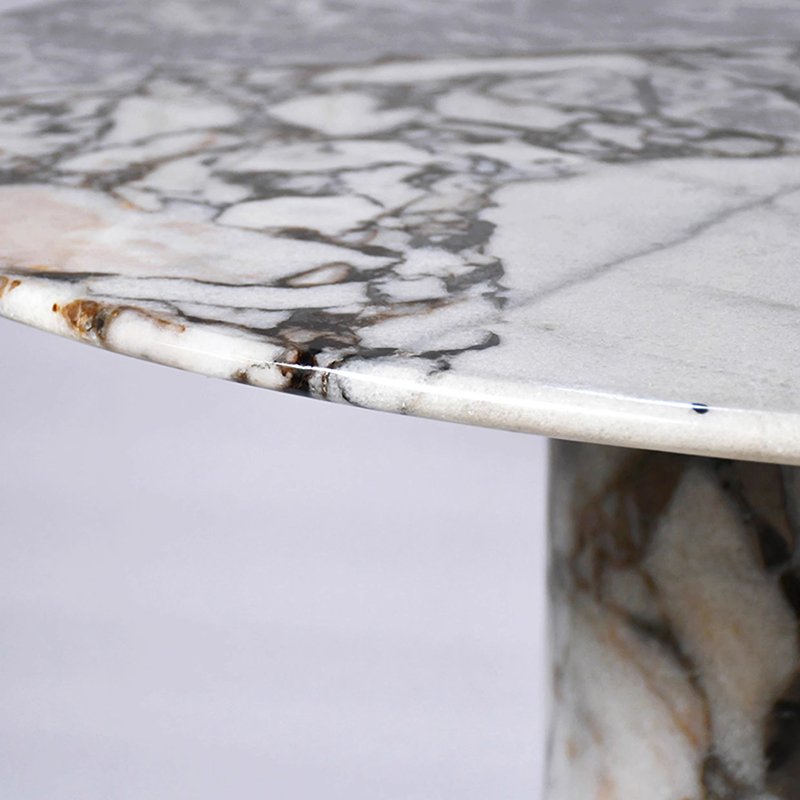 Customized High Quality Small Size Dining Table Restaurant Hotel Galaxy Blue Round Marble Dining Table
