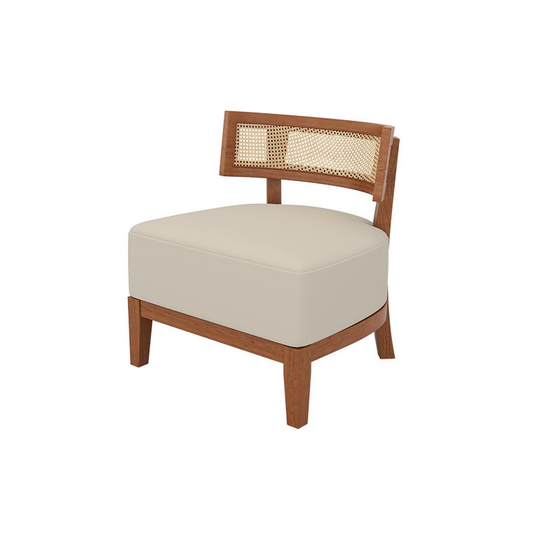 Milk Tea Shop Dessert Restaurant Woven Rattan Wood Wabi-sabi Style Casual Cafe table And Chair Set Solid Wood Chair And table
