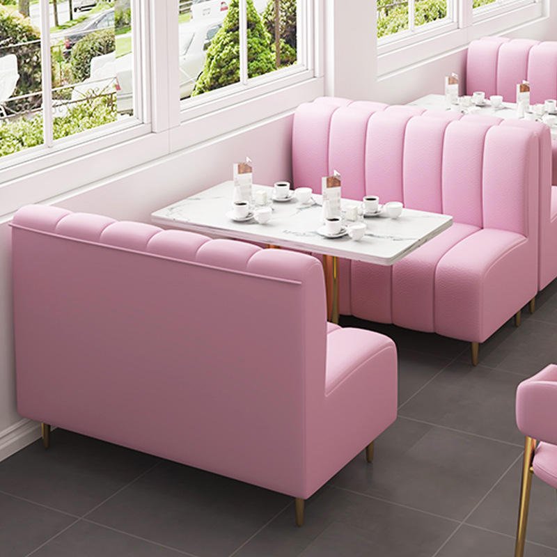 High quality multiple color wholesale price velvet bench restaurant sofa dining furniture booth and chairs set