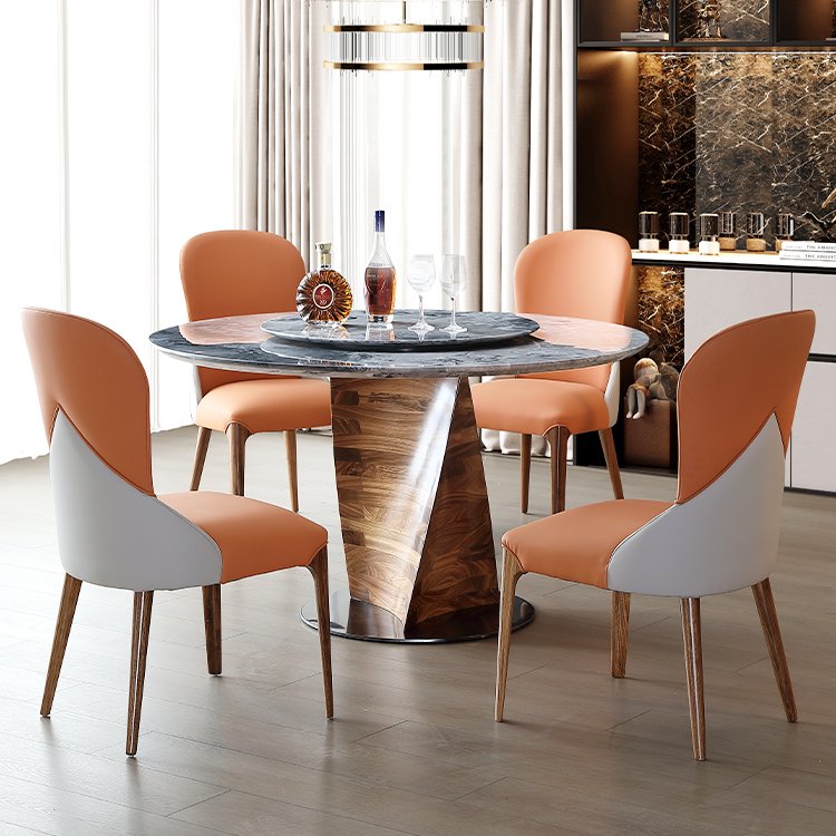 Best Price Luxury High End Modern Restaurant Courtyard Table Set Dining Table Set Home Furniture Stone Round Marble Table