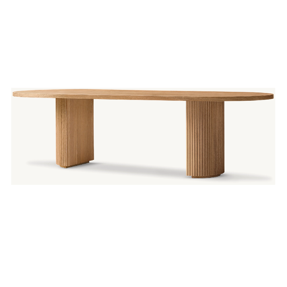 American vintage solid wood dining room furniture table Villa model room can be customized size