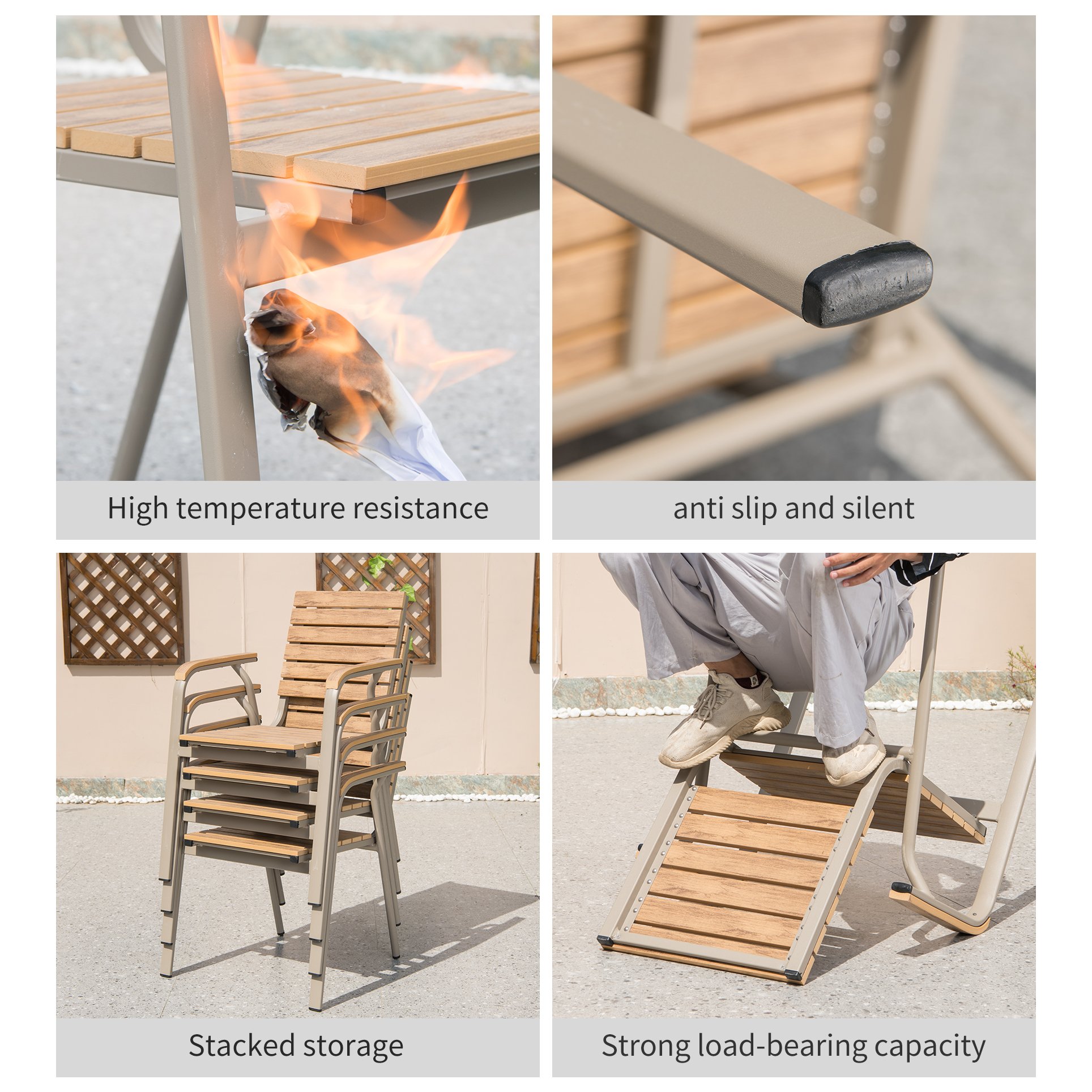 Free sample outdoor chair wholesale garden furniture baroque dining table sets chunky wood dining table