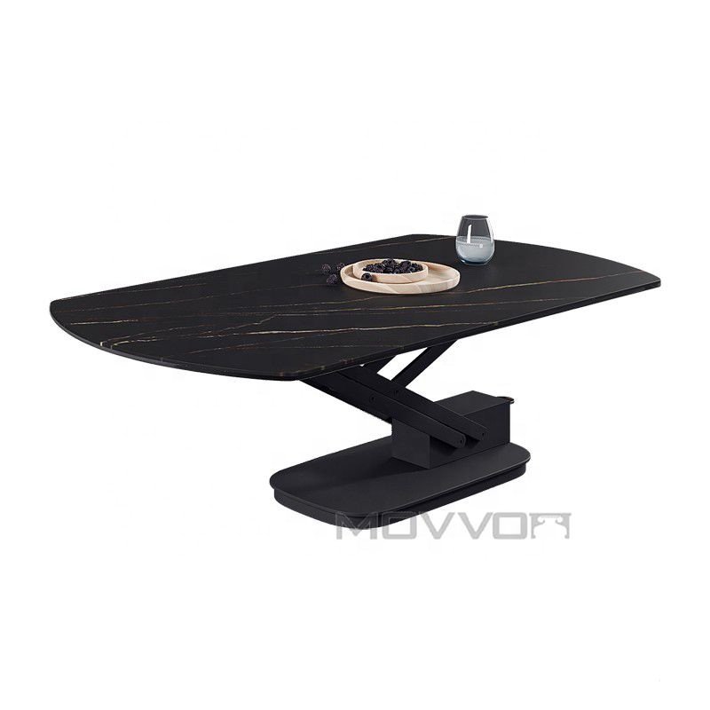 Dining table coffee table height adjustable lifting multi-functional dining table