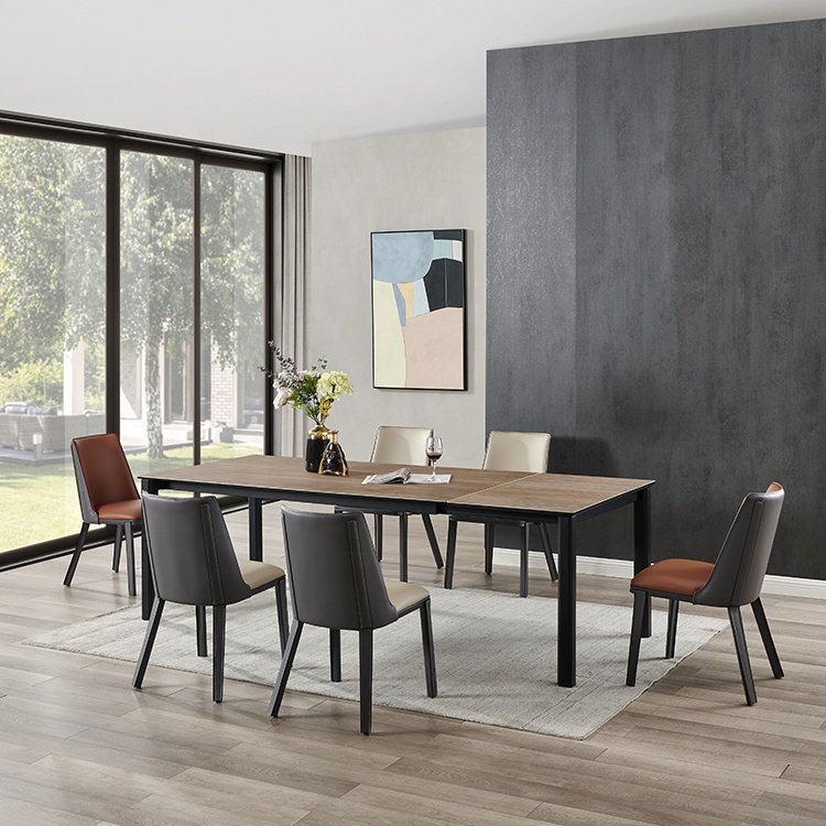 Jinsong Wholesale Folding Extendable Extra Large Dining Table with Chair