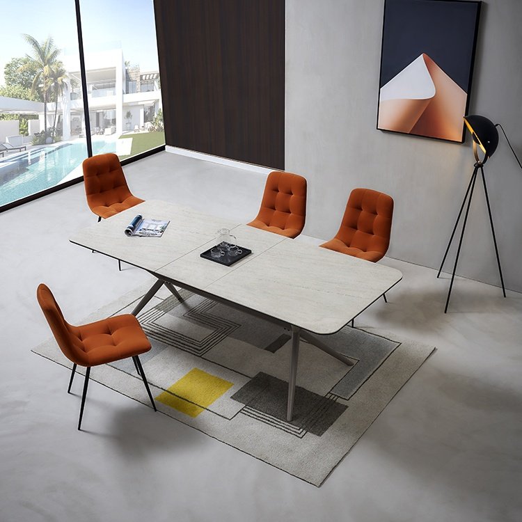 Jinsong Wholesale Folding Extendable Extra Large Dining Table with Chair