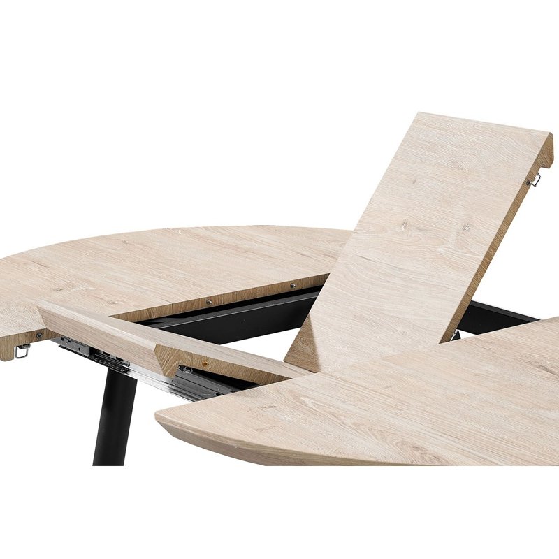 Nordic Dining table set restaurant home Furniture modern MDF wooden Extendable dining table with metal legs