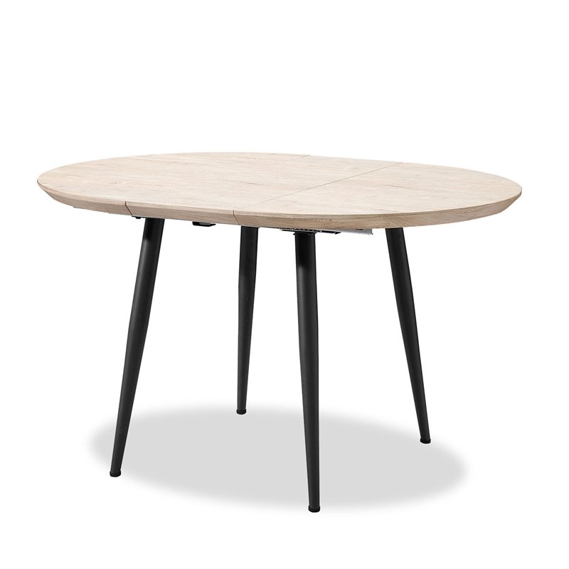 Nordic Dining table set restaurant home Furniture modern MDF wooden Extendable dining table with metal legs