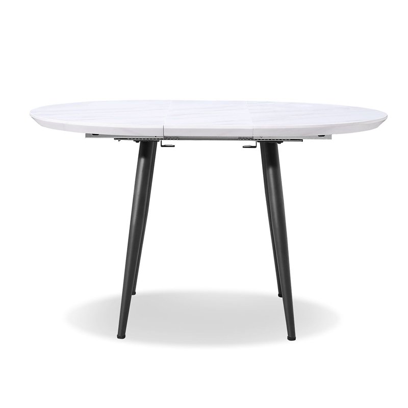 Nordic Dining table set restaurant home Furniture modern MDF wooden Extendable dining table with metal legs
