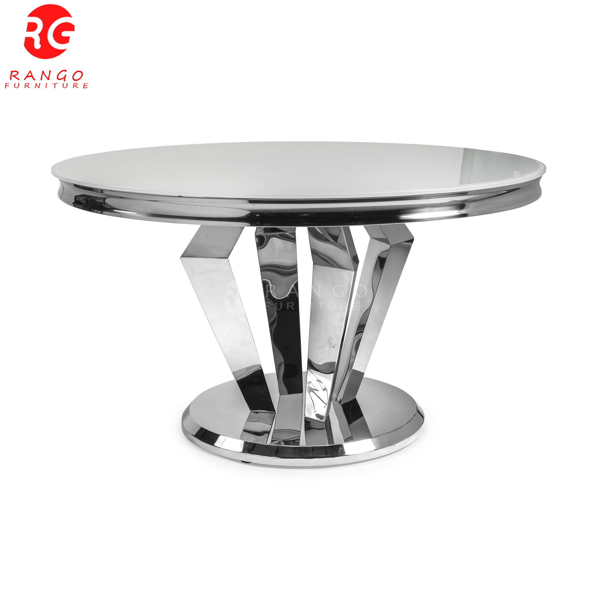 Living room furniture Arturo Round Dining Table sets Grey Marble Chrome dining room sets dinning table and 4 chairs