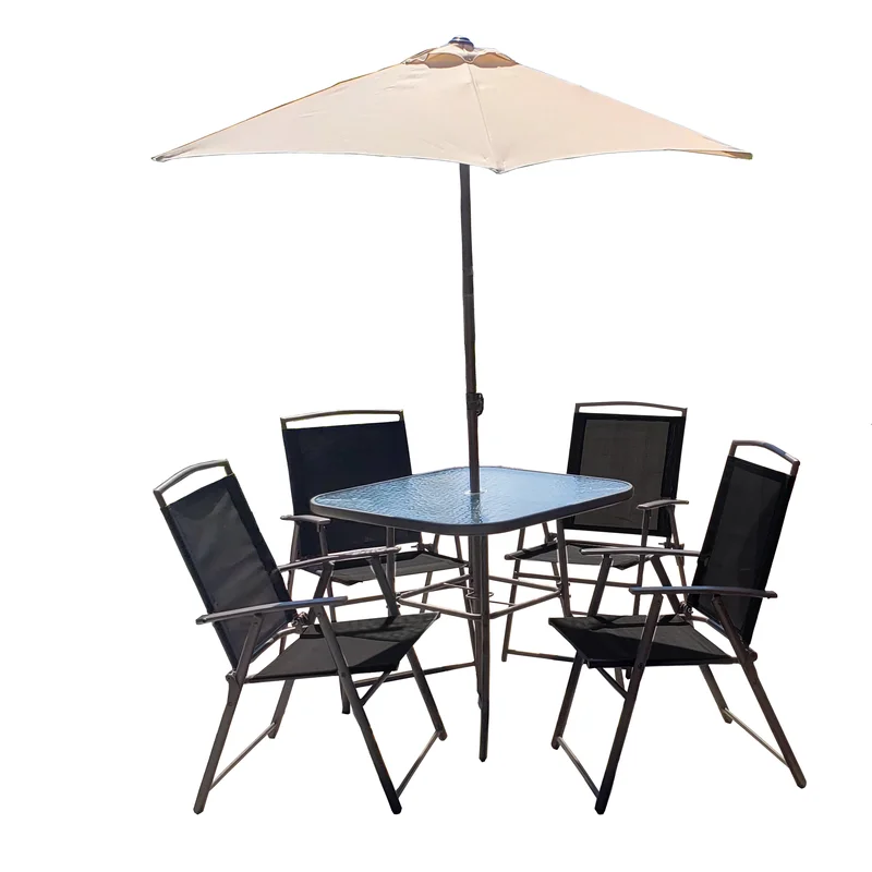 Garden Patio Dinning Table Outdoor Dining Out Door Balcony Cheap Modern Metal Furniture Sets
