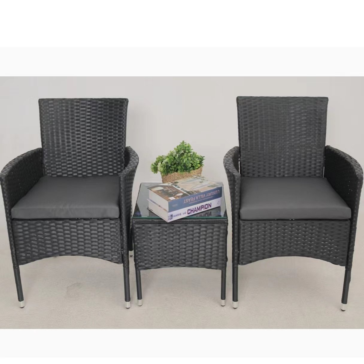 Hot selling garden furniture wicker outdoor furniture dining table