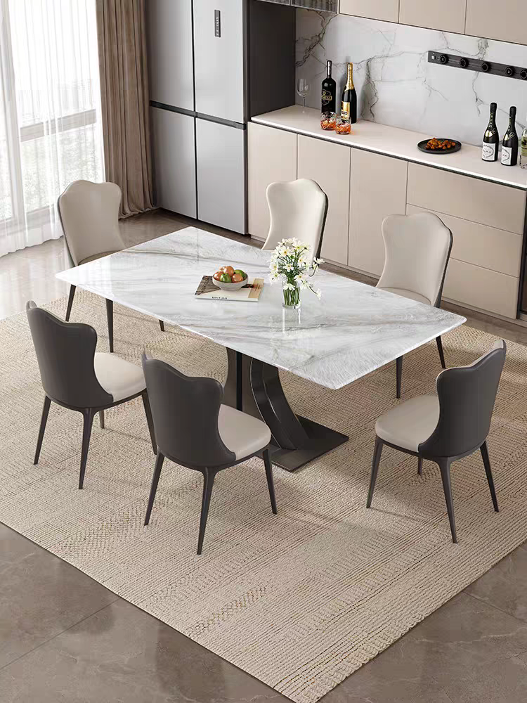 Good Quality Dining Room Furniture Sets High Rock Plate Dining table and chair Luxury Chairs Dining Table set 4 6 seater for 8