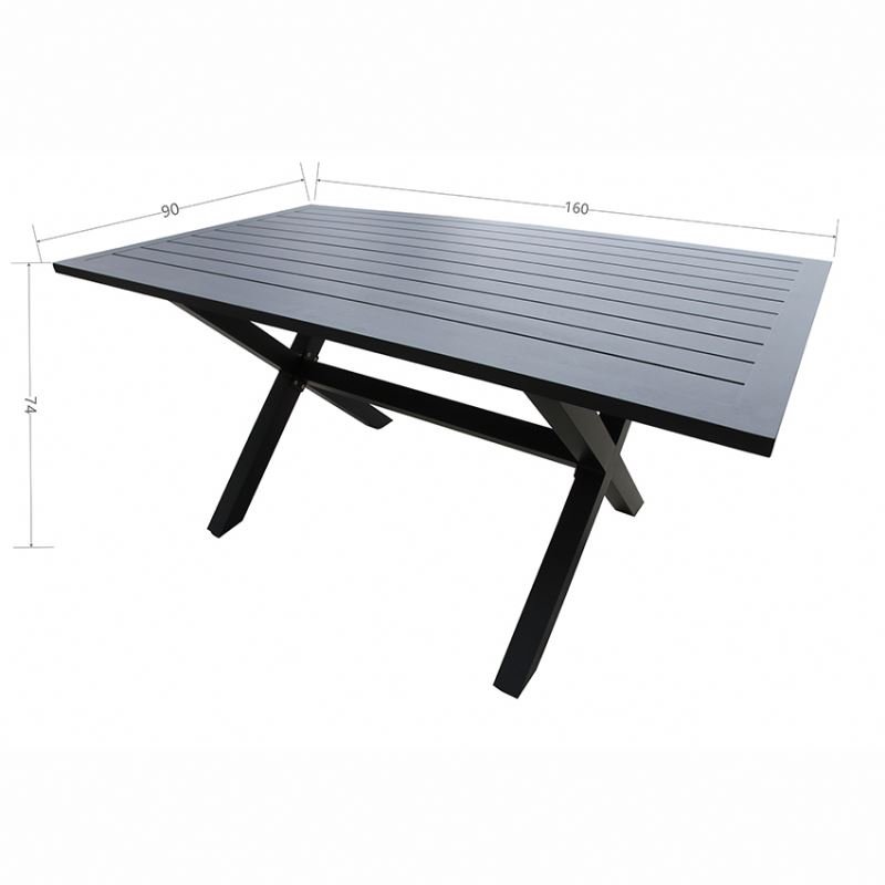 Luxury 6 person outdoor dining outdoor lounge furniture aluminium grey outdoor furniture chair and table