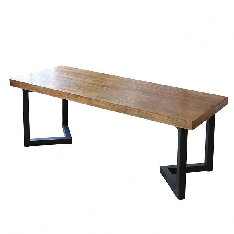King Size Wooden Rectangular And 6 Seat 8 Chair Set Luxury Dining Table For Restaurant, Luxury Dining Wooden Table With Chair