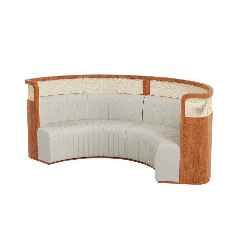 Modern Restaurant Furniture Wood Dining Table and Chairs Dining Booth Bench Sofa for Cafe Hotel Bar