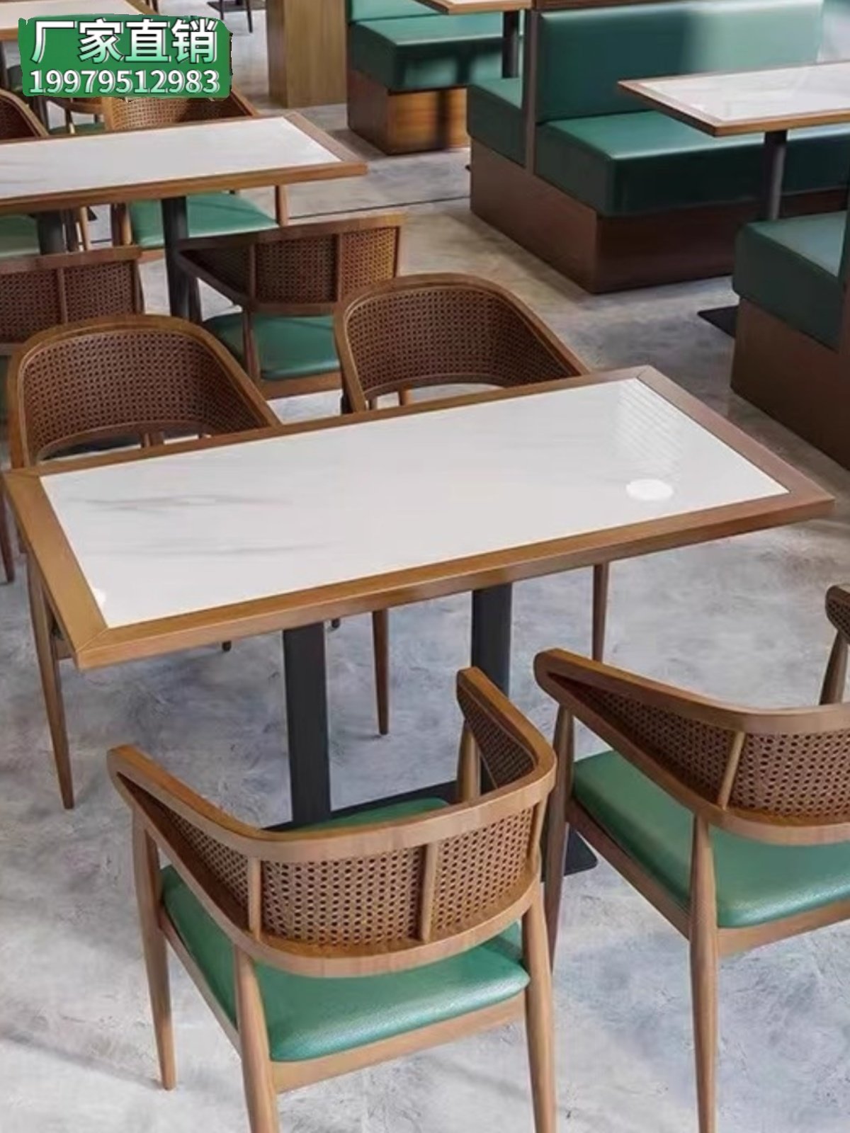 Manufacturer New Design restaurant furniture chair coffee table dining tables fabric teak set with 6 chairs