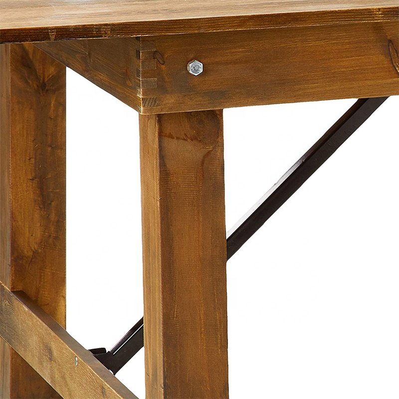 Hot selling Rustic Farm Foldable Dining Table And Chairs Set