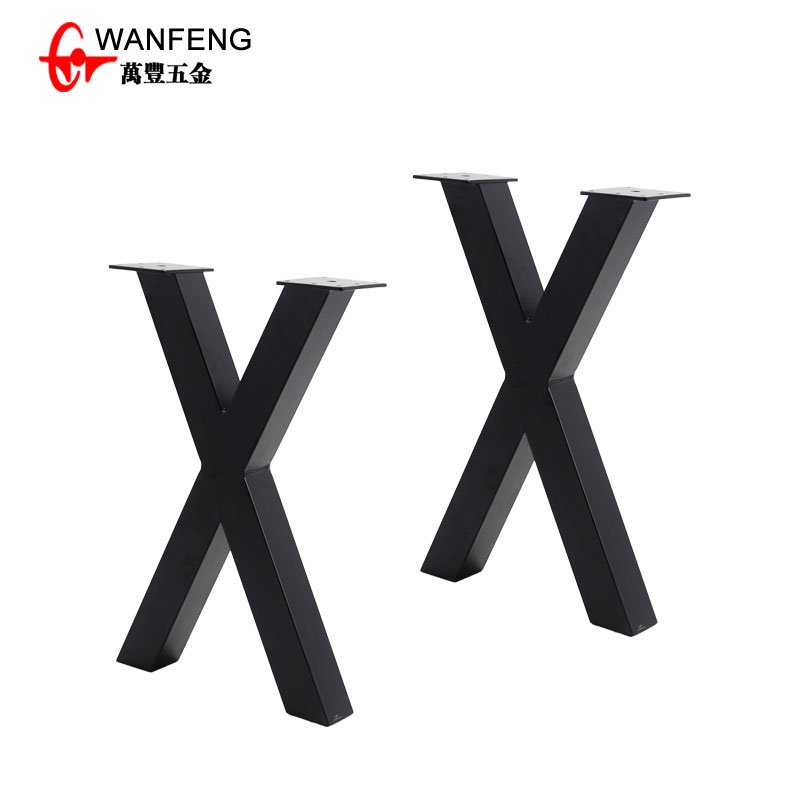 X-Shape Metal Dining Table Legs Cast Iron Metal X Shape Table Legs
