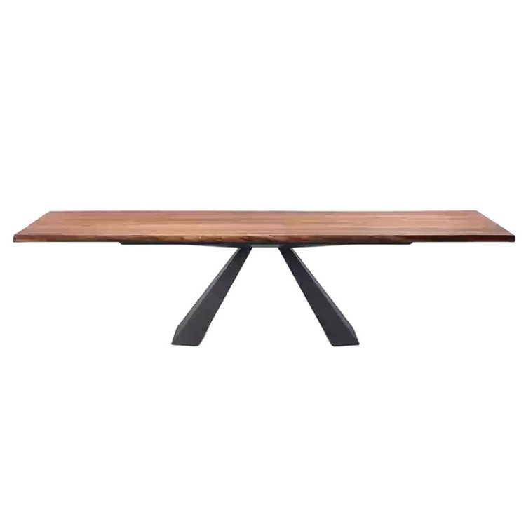American style small apartment modern minimalist thicken solid wood dining table