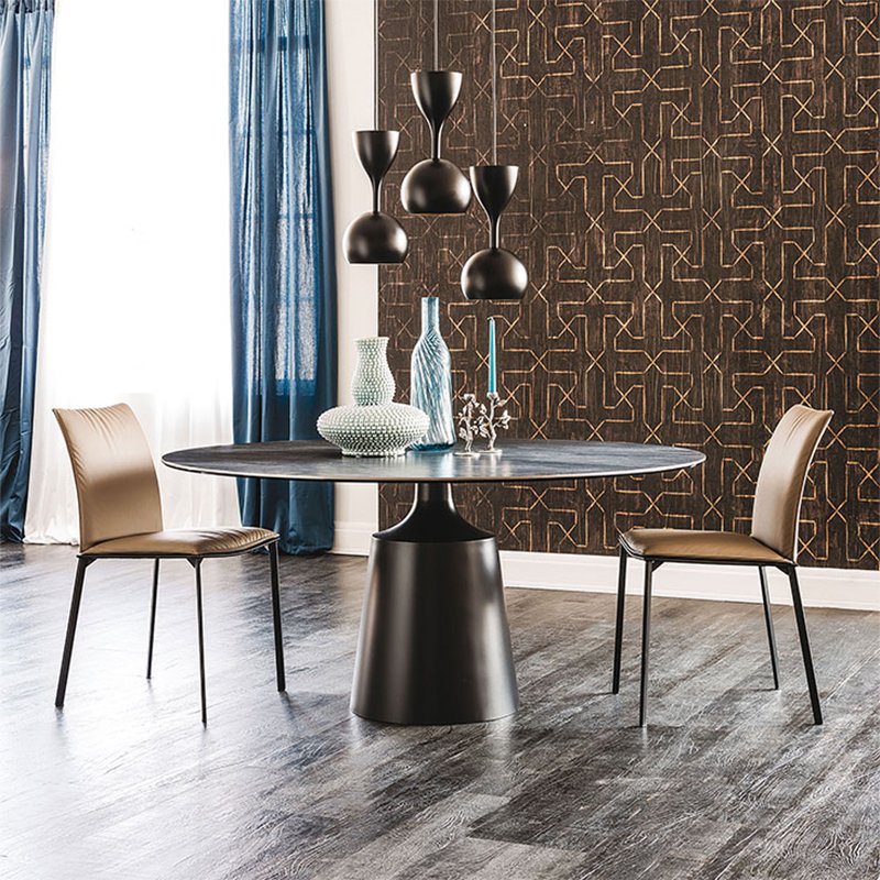 italian luxury gold ceramic sintered stone modern round marble dining table set 8 seater