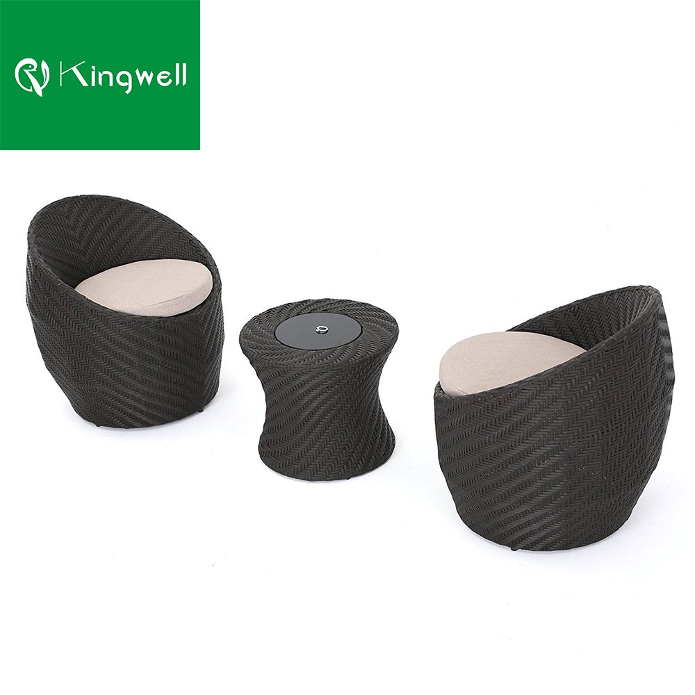 Outdoor furniture classical style rattan wicker dining table set balcony coffee table and bistro chairs patio dining sets