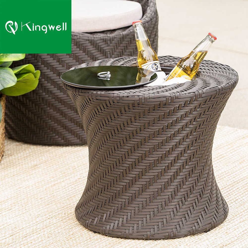 Outdoor furniture classical style rattan wicker dining table set balcony coffee table and bistro chairs patio dining sets