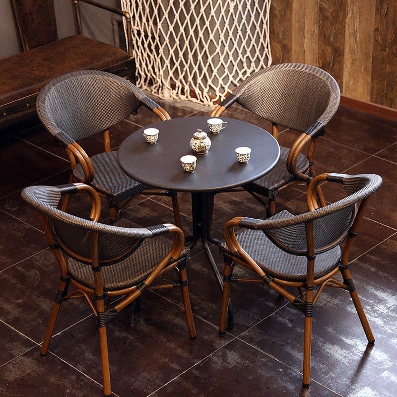 Portable Aluminum Dining Table Set Outdoor Garden Furniture Dining Table Chair Outdoor Garden Furniture