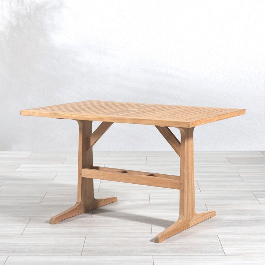 Contemporary Solid Teak Wood Restaurant Furniture Set Commercial Cafe Dining Table and Wooden Chair for Hotel and Kitchen Use